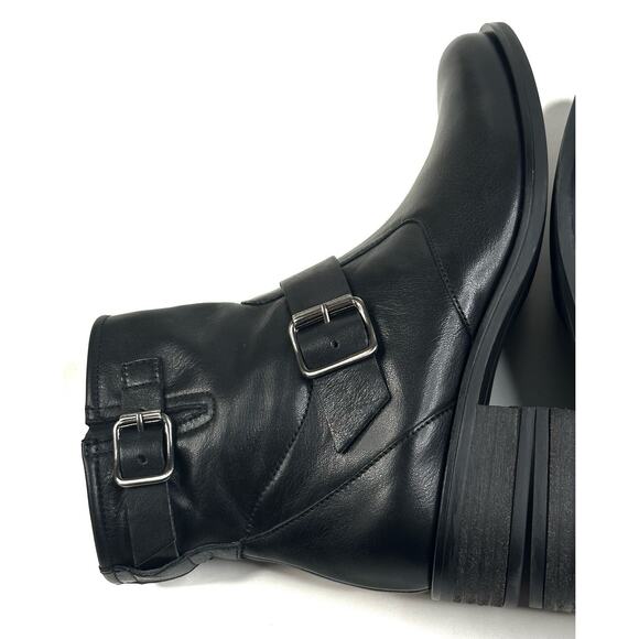 Paul Green Wyatt Womens Black Leather Ankle Boots Moto Size US 6 UK 3.5 New $495 - Picture 5 of 13